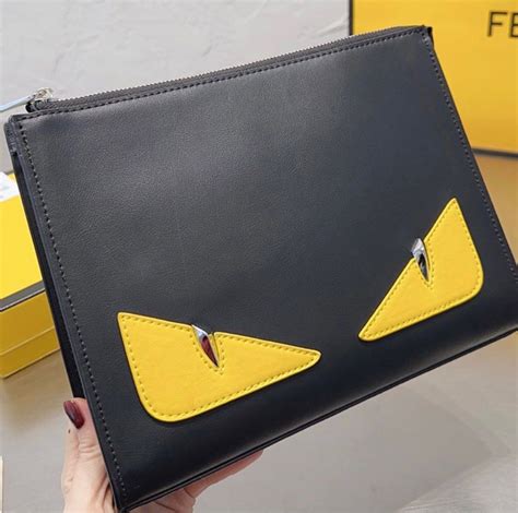fendi eye clutch